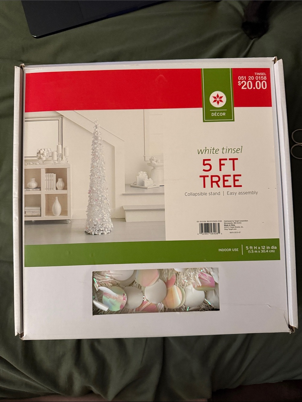 Target White Tinsel 5 FT Tree